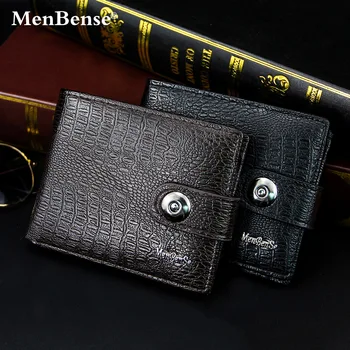 

MenBense Europe And America MEN'S Wallet Short Pu Fashion Animal Print Large-Volume Short Wallet Magnetic Snap Tri-fold Bag