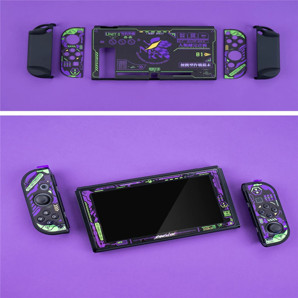 Противоударный раздельный чехол закаленная пленка для игровой консоли Nintendo Switch