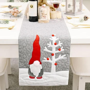 

Christmas Table Runner Gray High Quality Table Cloths For Home Party Xmas New Year Decoration