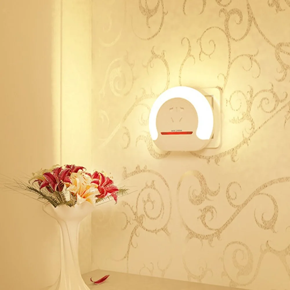 Remote Control Led Night Light Plug-In Induction Socket Type Energy-Saving Baby Feeding Eye Sleep Bedroom Bedside Table Lamp