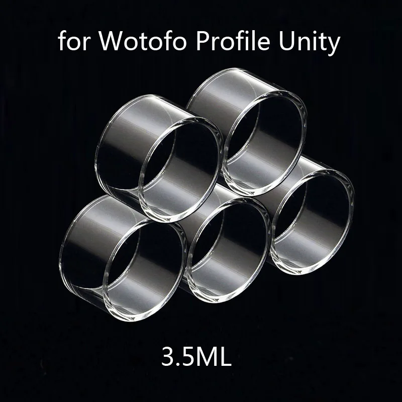 

2PCS Original Size Transparent clear Glass tube for wotofo Profile Unity RTA tank