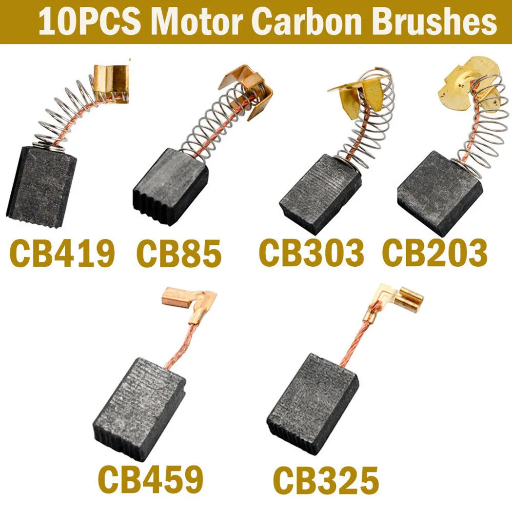 10pcs Carbon Brush For Angle Grinder GA5030 CB 325/459/303/419/203/85​ GV5000 4301SV 6510B-2 8410B 9035 9504BH 6510