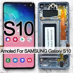 Remplacement de Hébergements eur d'écran tactile d'affichage à SM-G973 d'origine Amoled 6.1 en effet S10 LCD pour SAMSUNG Galaxy S10 G973F/DS G973U G973