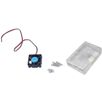 

Active Cooling Mini Fan for Raspberry Pi 3 Model B / 2B / B+ - Black & Abs Protective Case Support Fan (Transparent)