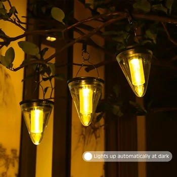 

LED Solar Lamp IP65 Waterproof Garden Light Hanging Solar Lantern For Camping Home Garden Yard