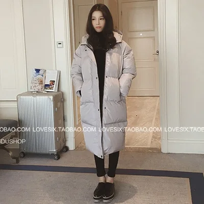 

Cotton-padded Clothes Women's Mid-length Students Large Size South Korea down Coat over-the-Knee Thick Winter Coat Women's down