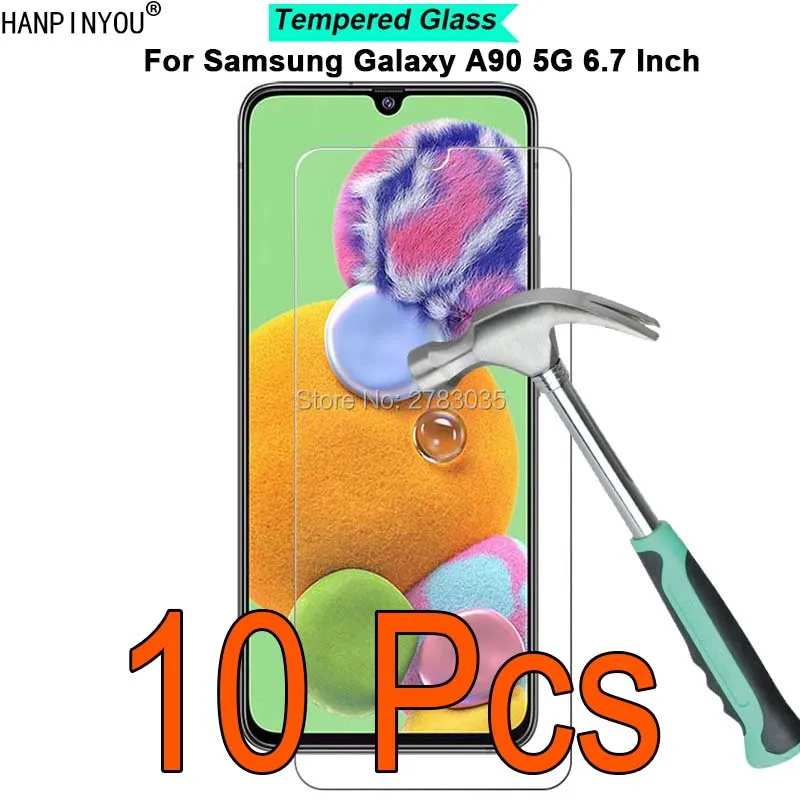 10 Pcs/Lot For Samsung Galaxy A90 5G A908 6.7" 9H Hardness 2.5D Ultra-thin Toughened Tempered Glass Film Screen Protector Guard