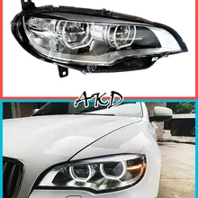 Für Auto BMW X6 E71 Kopf Lampe 2007-2013 Auto Zubehör Nebel Led-leuchten Tagfahrlicht DRL H7 LED bi Xenon Birne BMW X5 E72 Scheinwerfer