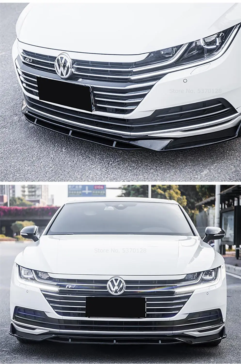  Auto Part Carbon Fiber Front Lip Splitters Bumper Aprons Flaps Spoiler Decoration 4Pcs For Volkswag