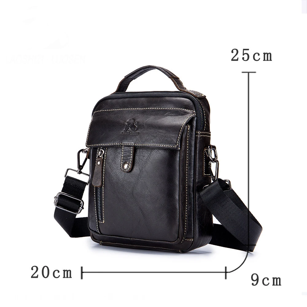 Высокое качество натуральная кожа мужская сумка на плечо модная с одной