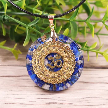 

Natural Lapis Lazuli Necklace Orgonite Pendant Necklace Energy Healing Yoga Necklace Meditation Jewelry For Women