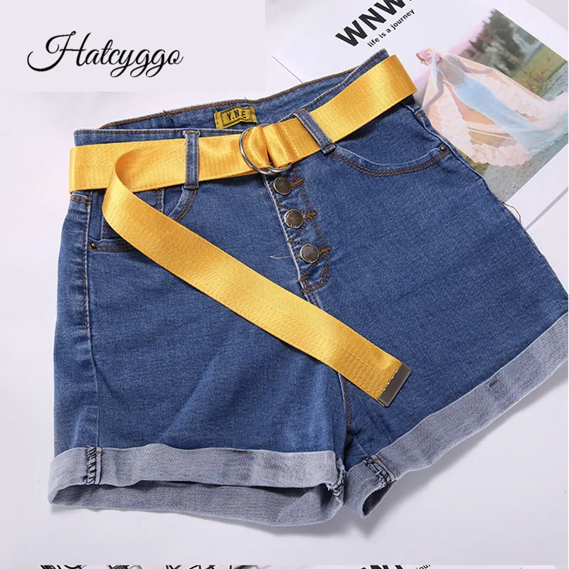 

HATCYGGO Canvas Belt For Women Yellow Long Belt Female Casual Buckle Free Adjustable Belts Harajuku Brand Designer Waist Belts