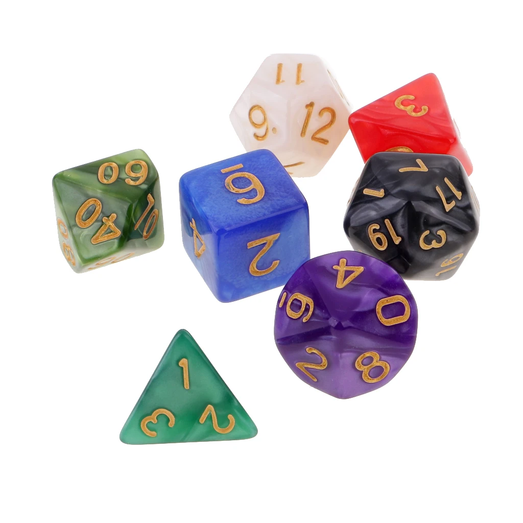 28X многогранные кубики для подземелий и драконов D20 D12 D10 D8 D6 D4 игры Горячие