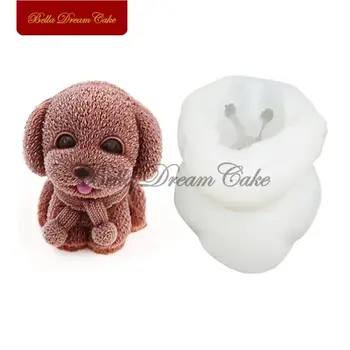 

3D Mini Scarf Pet Dog Silicone Mold Cake Mousse Moulds Chocolate Soap Mould Cake Decorating Tools Kitchen Baking Accessories