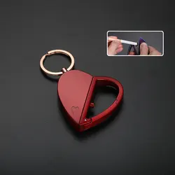 EDC Portable Multifunctional Love Charging Pendant Keychain Lighter Outdoor Metal Cigarette Lighter Fashion Creative Gifts
