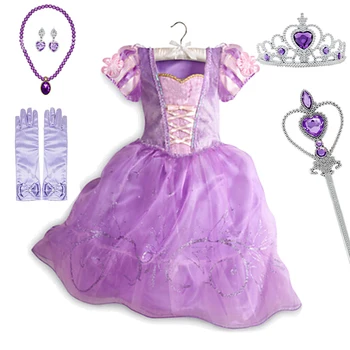

Baby Girl Princess Dress Kids Cosplay Dresses Costume Set Children Gown Fancy Clothing For 3-10 Years Girls