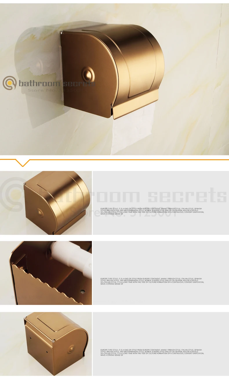 European Antique Towel Rack Towel Rack Space Aluminium Retro Copper Bathroom Furniture Rack Bathroom Hardware Pendant Set