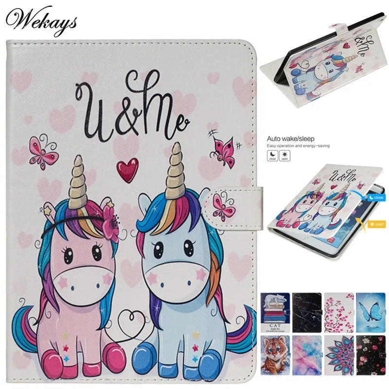 Wekays For Amazon HD10 2017 Cartoon Smart Leather Fundas Case For Amazon Kindle Fire HD10 HD 10 2017 10 inch eBook Cover Cases