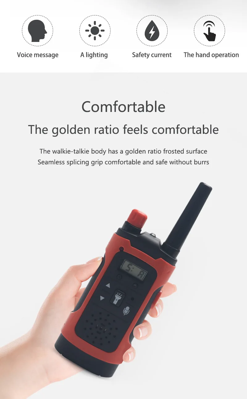 Удобная детская игрушка Walkie Talkie 2 шт Мини 200-300 м пуховая лампа фонарик Рождественский подарок игрушка Walkie Talkie для детей