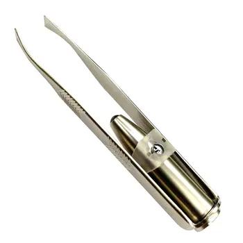 

Led Lights Illuminated Clip Stainless Steel Eyebrow Plucking Eyebrow Tweezers, Pliers Oblique Mouth Tweezers