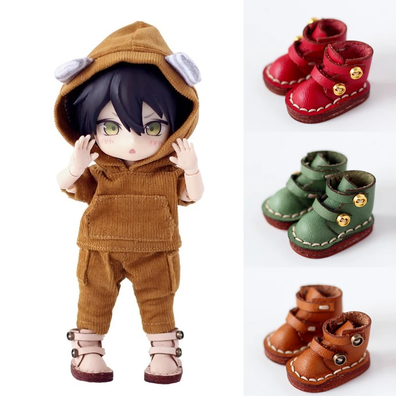 Ob11 детская обувь 1 / 12bjd кожаные ботинки holala obitsu одежда Высокая кожаная GSC глина