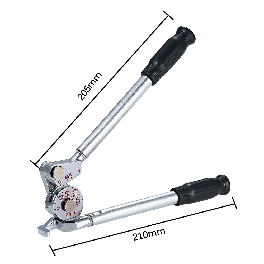 8 мм трубогибочный трубогиб 180 градусов сверхмощный трубогиб 5/1" медная труба-кондиционер инструмент для гибки ручной инструмент локоть