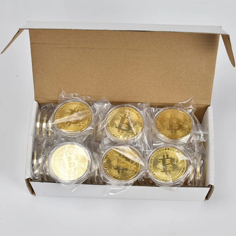 50pcs/Lot Collectibles Bitcoin coin bit coins Bit Metal Coin crypto  coin btc bit coins Coins For Souvenir  cryptocurrency coin