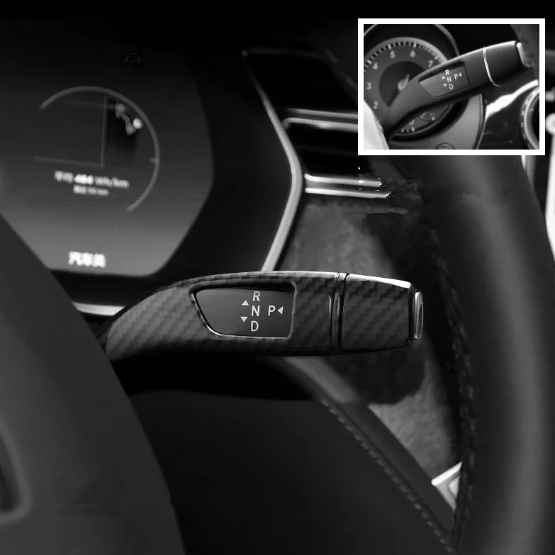 3 шт. черный карбоновый рычаг переключения передач Накладка для Tesla модель S X