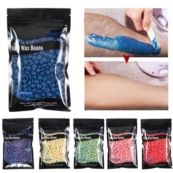 

Wax bean No Strip Depilatory Hot Film Hard Wax Pellet Waxing Bikini Face Hair Removal Bean For Women Men Unisex Customizable100g