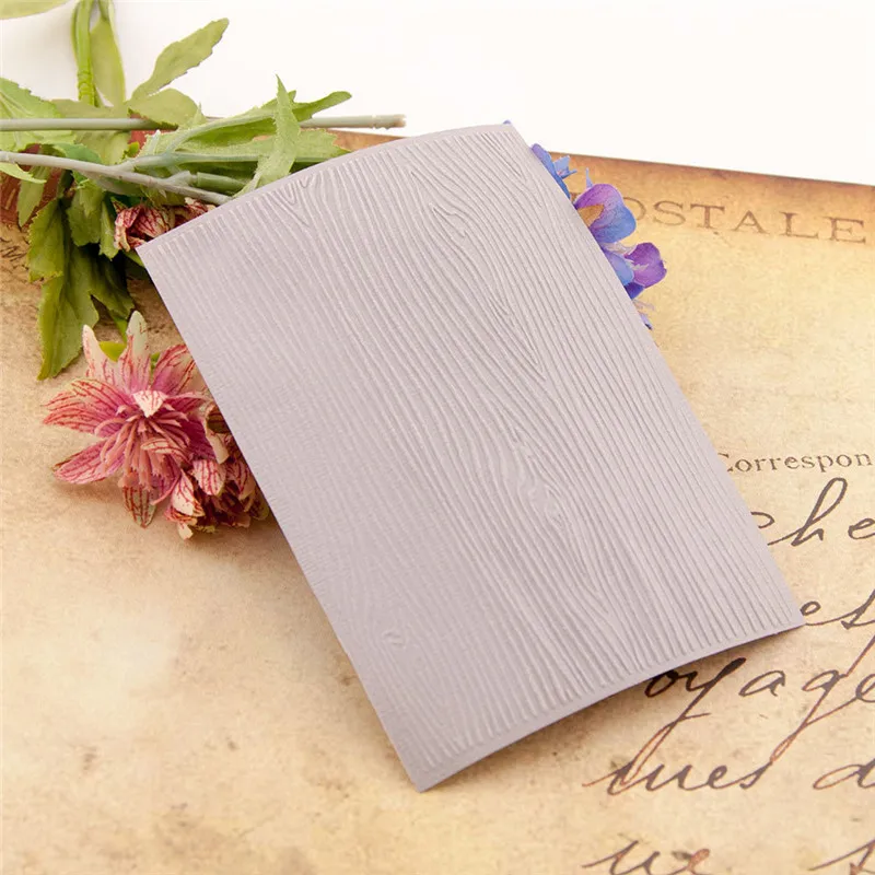 1pc Wood Grain Pattern Folders for Embossing Cutting Dies Plastic Template Scrapbook DIY Album Card Making 14.8cm x 10.5cm plastic embossing folder embossing folder