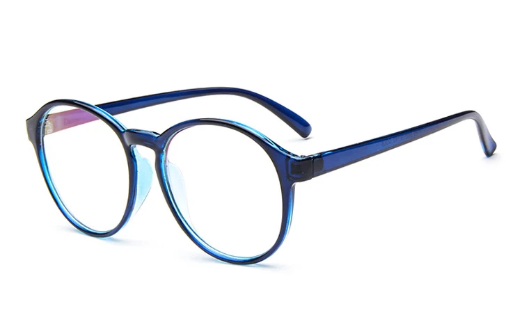 Женские Ретро Модные Винтажные Очки с оправой для глаз, брендовые дизайнерские женские очки с прозрачными линзами, овальные привлекательные вечерние очки для селфи - Цвет оправы: Blue