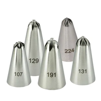 

Stainless Steel Seamless Cream Decorating Drop Flower Piping Cake Decorating Tubes for Bakeware