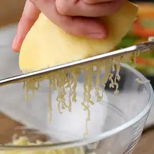 Кухня сыр Терка нержавеющая стальная длинная ручка овощи кухонный инструмент ручной тонкой сетки ручной резак