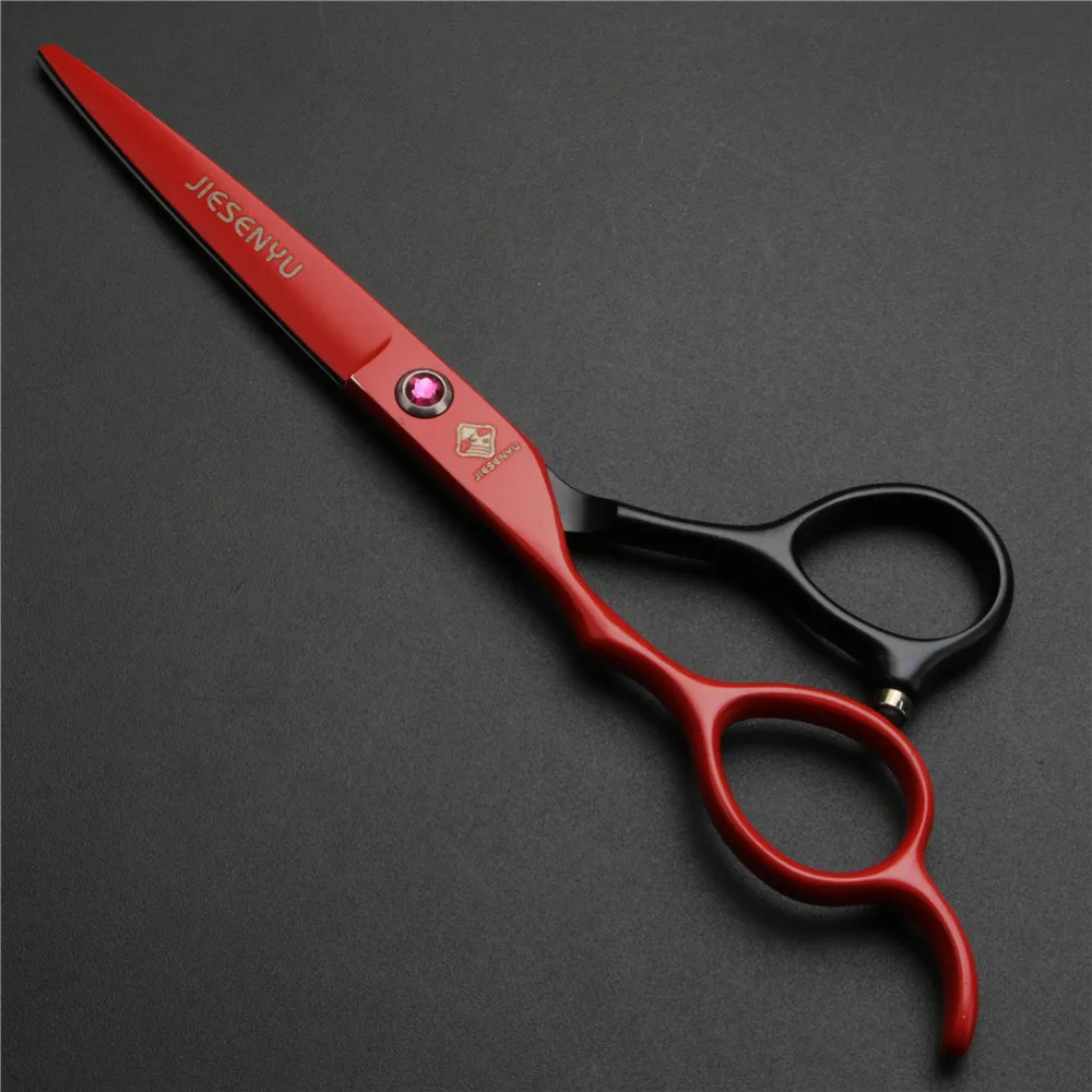 Парикмахерские ножницы 6 дюймов черные красные ручки Розовые ножницы с винтом для волос профессиональные левые Профессиональные парикмахерские наборы