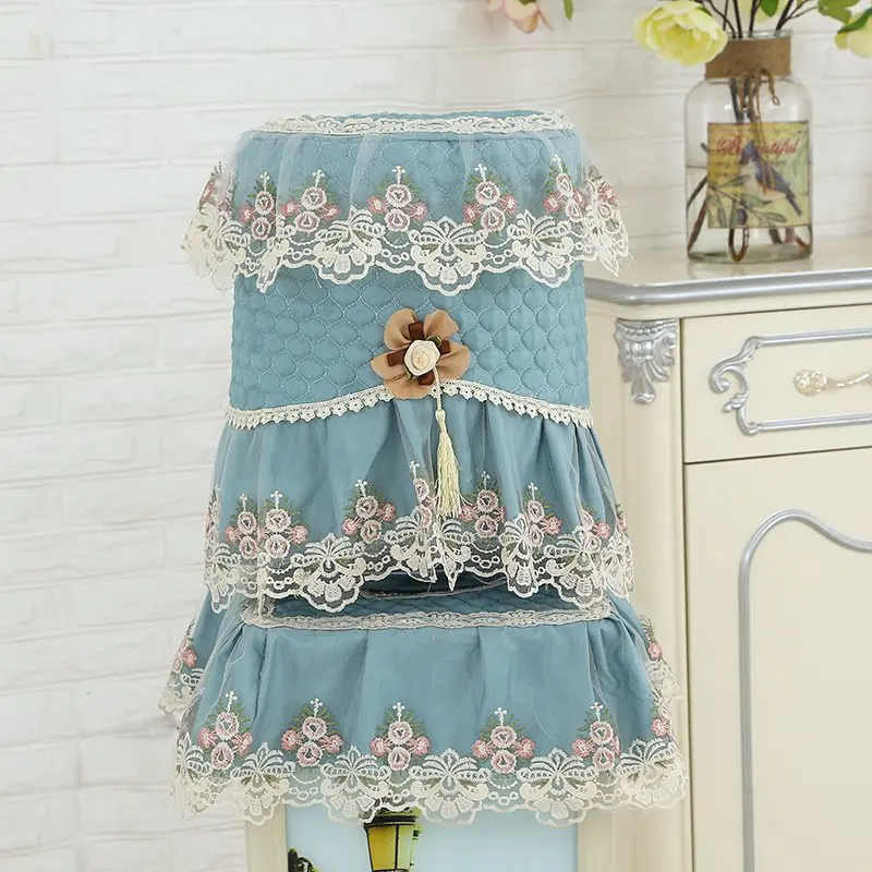 New Drinking Fountain Cover Two-Piece Dust Cover Pastoral Fabric Lace Living Room Household Drinking Fountain Bucket Cloth