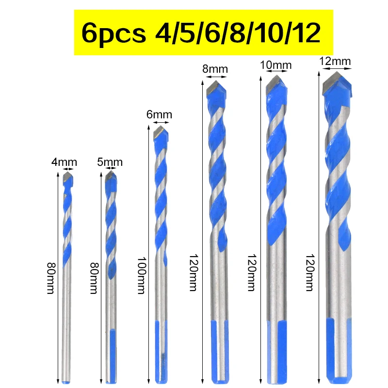 6pcs  4-5-6-8-10-12