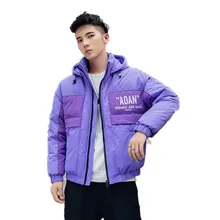 Зимняя высококачественная мужская куртка на утином пуху, парка с капюшоном, толстая подкладка, Мужская теплая Повседневная одежда 10605A9168I199