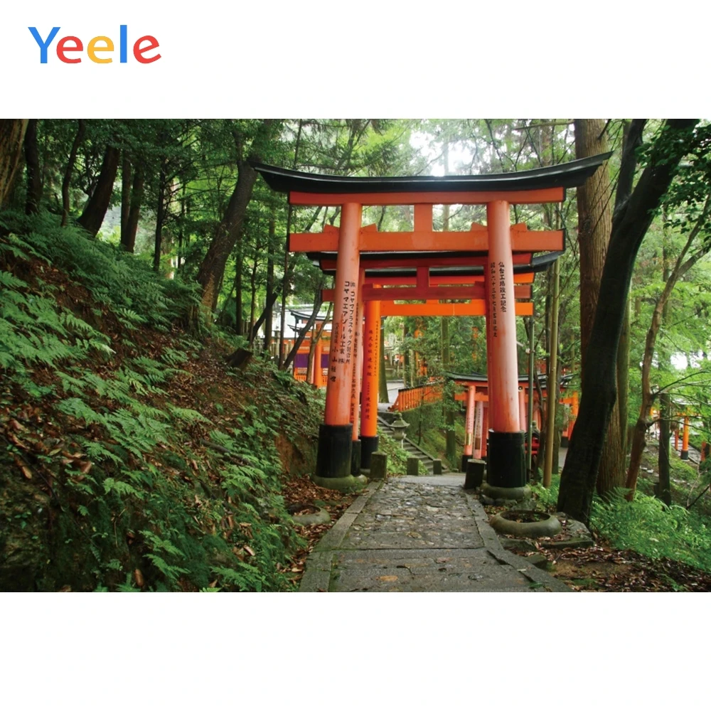 

Yeele Landscape Japan Shrine Red Torii Forest Mount Photography Backdrops Personalized Photographic Backgrounds For Photo Studio