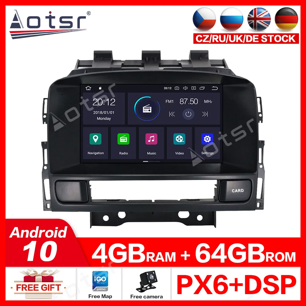 Android 10 0 64G автомобильная фотомагнитола для Opel Astra J 2010 2013 автомобильное стерео