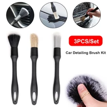 

3pcs Car Detailing Brush Auto Wash Accessories Car Cleaning Tools Car Detailing Kit Vehicle Interior Air Conditioner Supplies