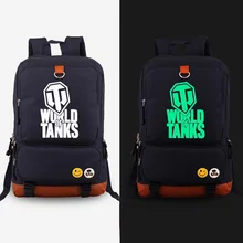 Высокое качество новая игра WORLD OF TANKS светящийся военный Печатный маленький рюкзак Холщовый мужской рюкзак школьные сумки для подростков