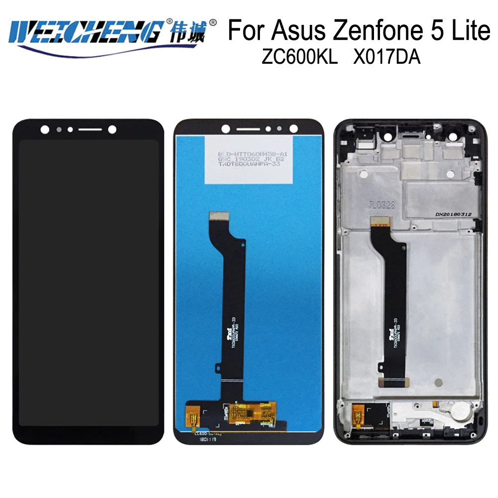 6.0&quot Original Tested For Asus ZenFone 5 Lite 5Q ZC600KL X017DA LCD Screen Display+Touch Panel Digitizer Frame S630 SDM630 | Мобильные