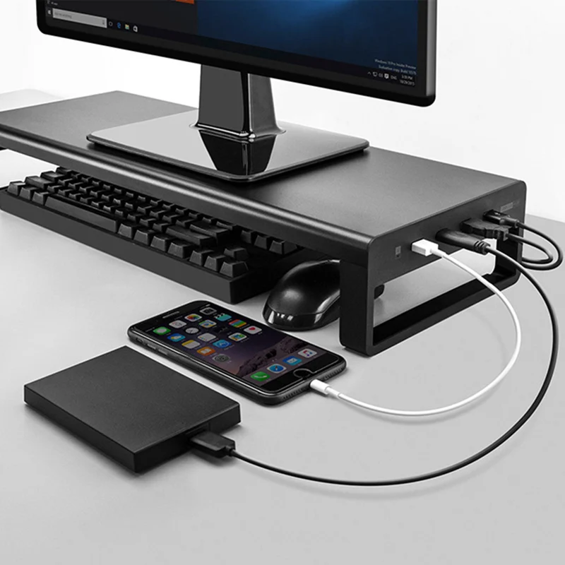  Wireless Charger Base Aluminum Smart Base Alloy Computer Laptop Base Stand USB 3.0 Port Charger Sta
