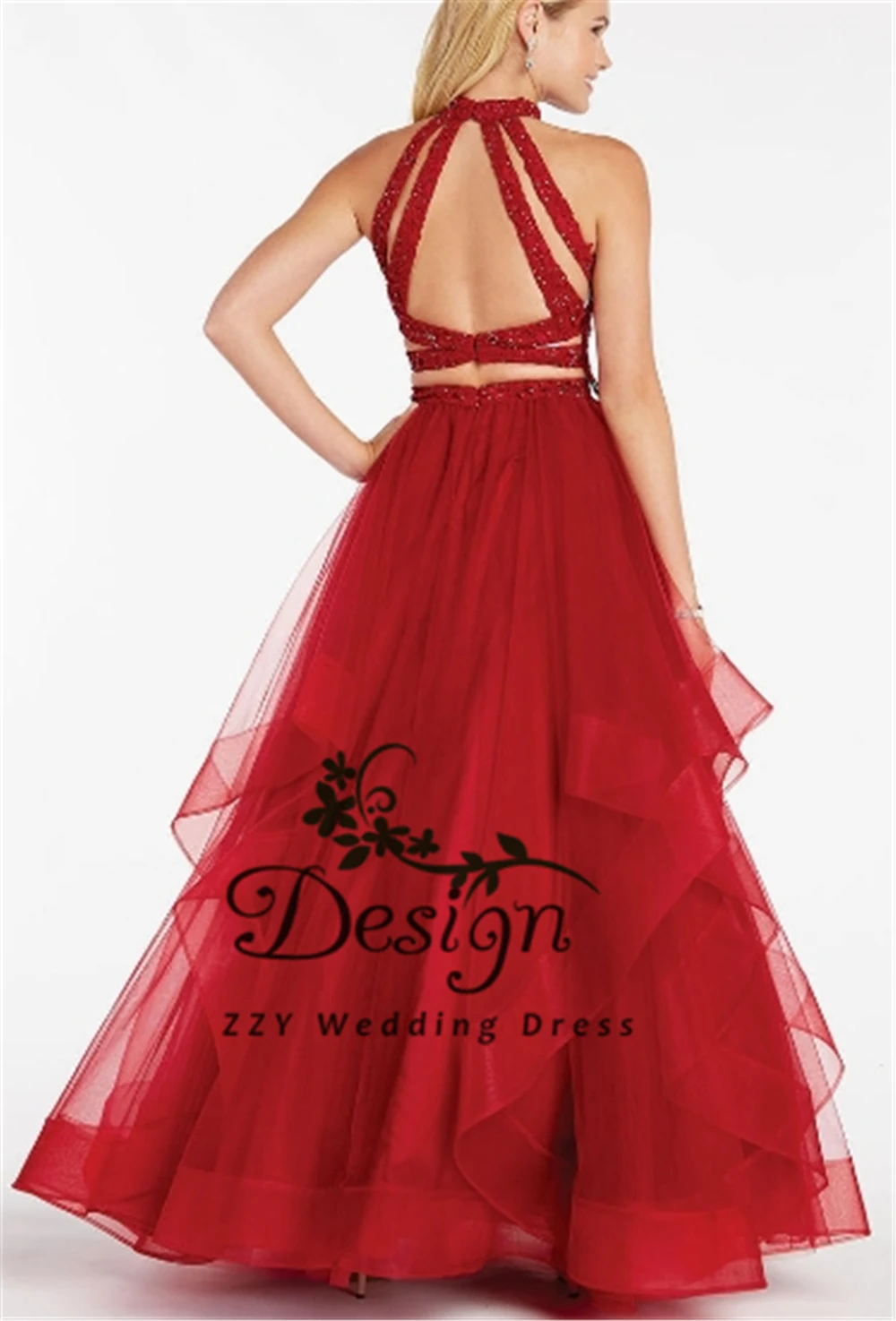 Vestidos de Fiesta De Noche Многоуровневое платье из двух предметов, красное винтажное платье трапециевидной формы для выпускного вечера, длинное платье на заказ, vestidos de graduacio