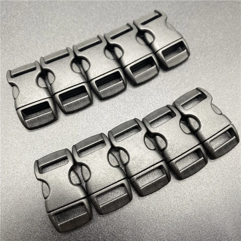 Plastic Side Release Buckle 10mm Inside Diameter Contoured Side Release For Paracord Bracelet Plastic Buckle DIY Pet Release Buckle 10pcs/Lot