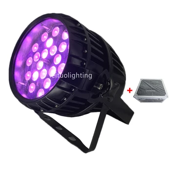 

E-4x+road case 2019 new 24x18w ip65 led zoom par 64 rgbaw uv 6in1 waterproof zoom par led stage light