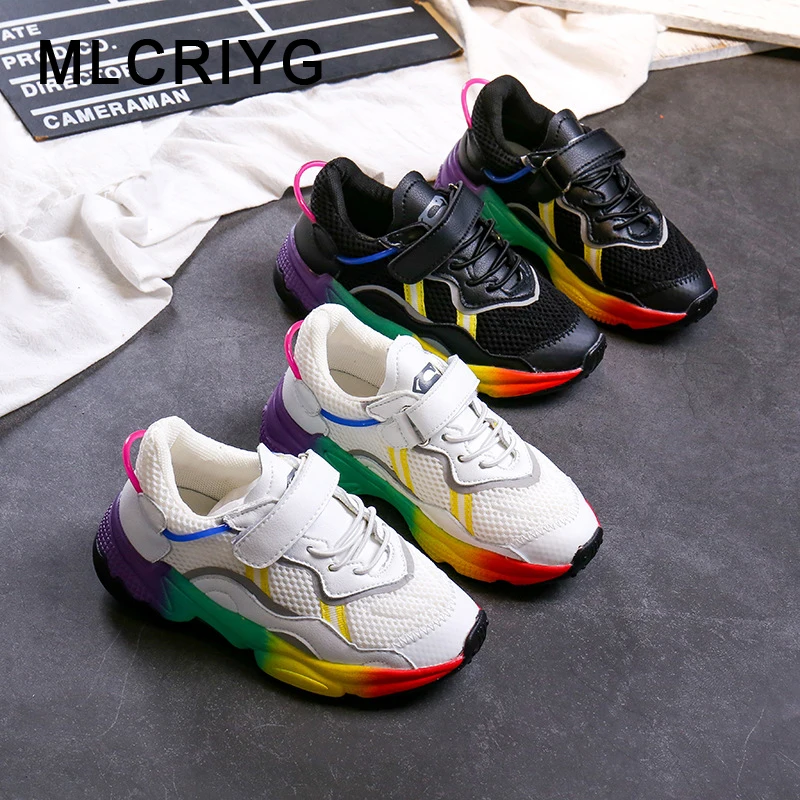 

Autumn New Kids Sport Sneakers Children Brand Casual Sneakers Baby Girls Black Running Shoes Boys Mesh Chunky Sneakers Trainers