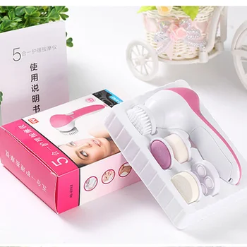 

Facial Cleansing Brush and Massager with 5 Brush Heads for Exfoliating Removing Blackhead