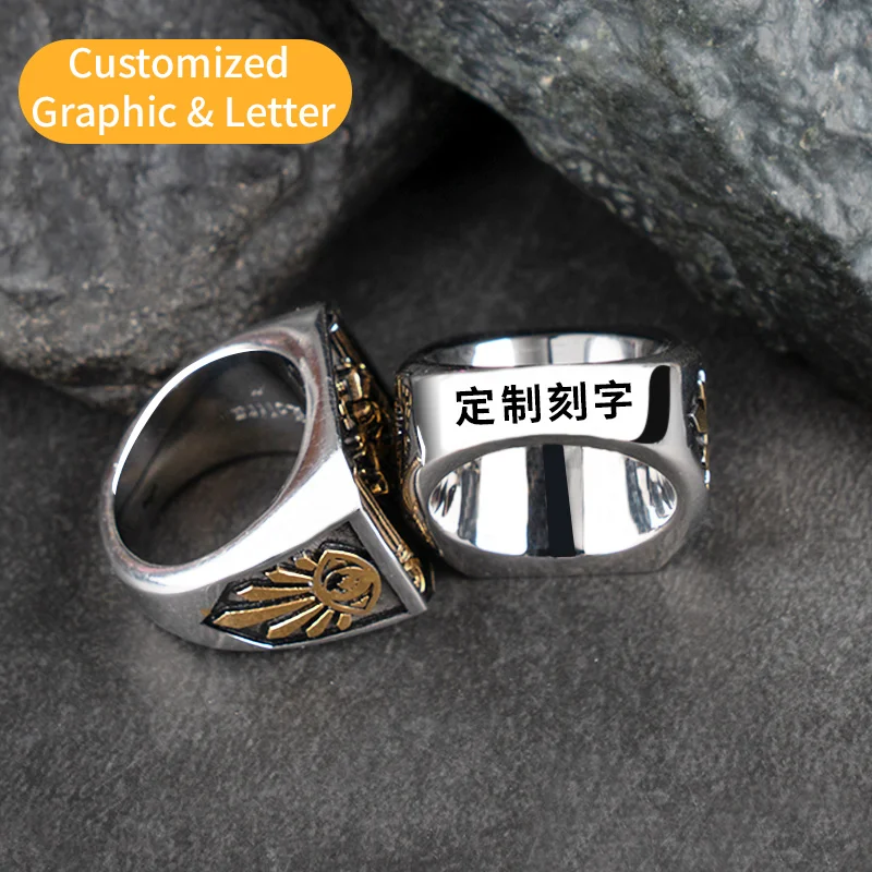 Мужское кольцо с черепом из нержавеющей стали|Кольца| |