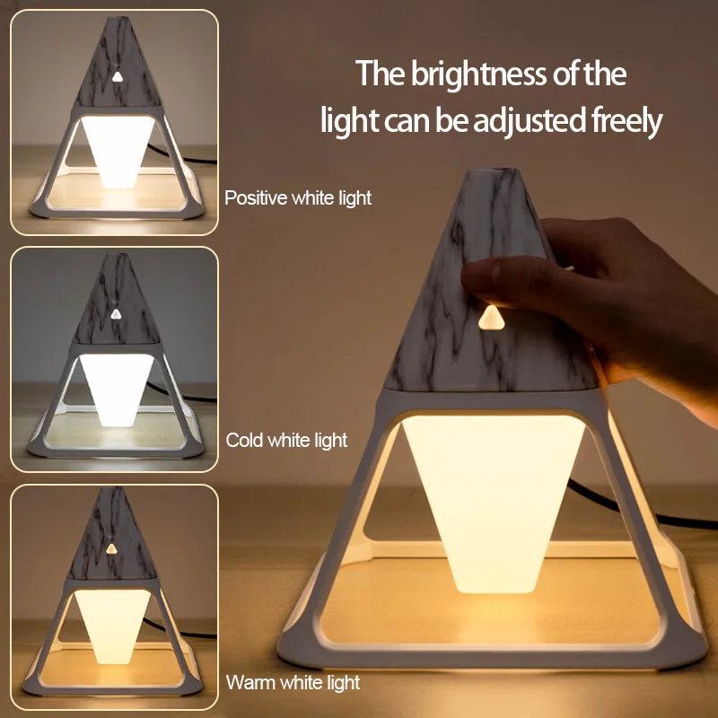 

140ML Volcano Pyramid Humidifier USB Remote Control Ultrasonic Aroma Diffuser LED Night Light Home Office Silent Air Purifier